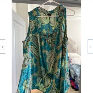 Nue options Womens Paisley Handkerchief Tank Top